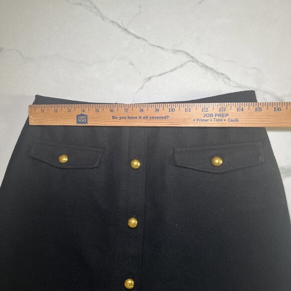 Ann Taylor Loft Womens Black Wool Blend Skirt Pockets Fully Lined Size 6 NWOT - Picture 3 of 12